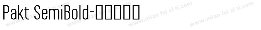 Pakt SemiBold字体转换